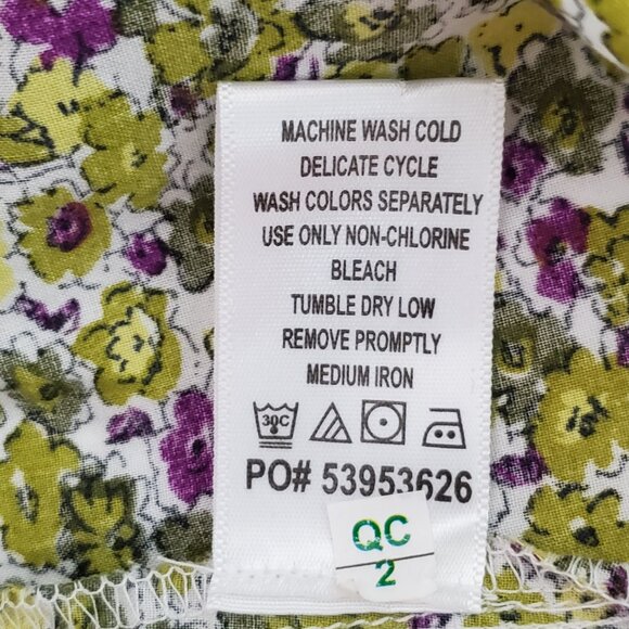 Woman Within Floral Short Sleeve Lightweight Top with Pintucking Size (18/20) L - Picture 11 of 12